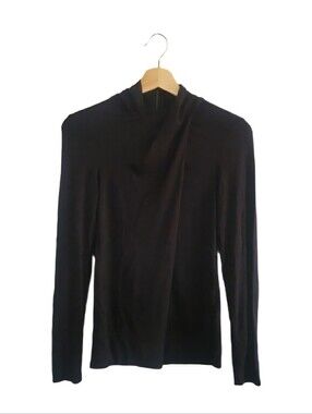 ELIE TAHARI Carrie Draped Over-lay Top Size US Small Minimalist Classic